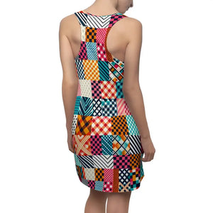 Checkered Racerback Dress Polyester Chic Style - Dipaliz - Dresses