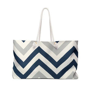 Chevron Weekender Bag Wave Pattern for Weekend Getaways - Dipaliz - 24’’ × 13’’ - Tote Bags