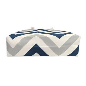Chevron Weekender Bag Wave Pattern for Weekend Getaways - Dipaliz - 24’’ × 13’’ - Tote Bags