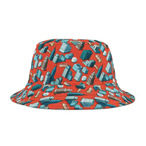 Bucket Hat - Polyester City Buildings Urban Style - Dipaliz - Hats