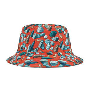 Bucket Hat - Polyester City Buildings Urban Style - Dipaliz - Hats