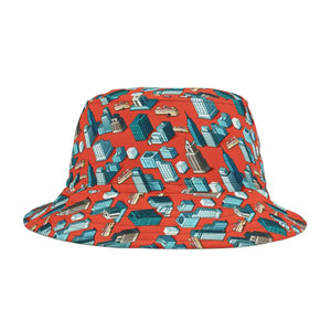 Bucket Hat - Polyester City Buildings Urban Style - Dipaliz - Hats
