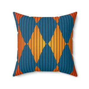 Polyester Square Pillow Orange Blue Geometric Bold Decor Dipaliz - 20’’ × - Throw Pillows