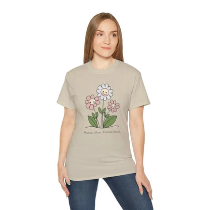 Stylish Cotton Tee For Modern Moms - Eco-friendly Fashion! - Sand / s