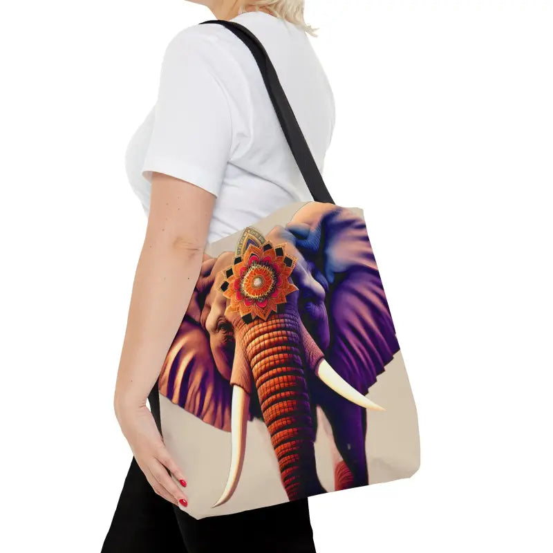 Elegant Mandal Print Tote Bag for Outfits - Medium Bags