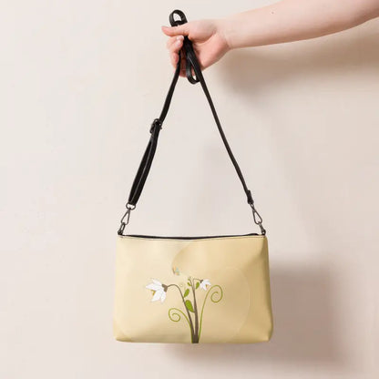 Floral Botanical Faux Leather Crossbody Bag: Chic & Practical - Bags