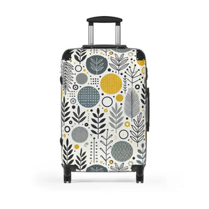 Stylish Floral Design Suitcase Modern Functionality - Dipaliz - Medium / Black - Suitcases