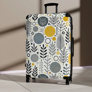 Stylish Floral Design Suitcase Modern Functionality - Dipaliz - Suitcases