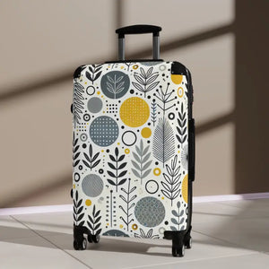 Stylish Floral Design Suitcase Modern Functionality - Dipaliz - Suitcases