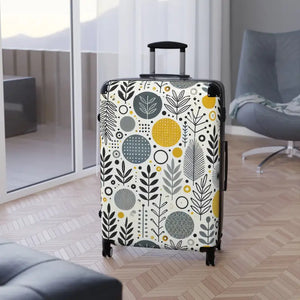 Stylish Floral Design Suitcase Modern Functionality - Dipaliz - Suitcases