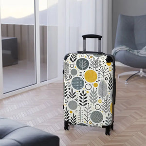 Stylish Floral Design Suitcase Modern Functionality - Dipaliz - Suitcases