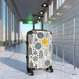 Stylish Floral Design Suitcase Modern Functionality - Dipaliz - Small / Black - Suitcases
