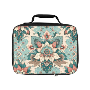 Accessories - Vibrant Floral Lunch Bag - Insulated Food Carrier - Dipaliz one Size / Black