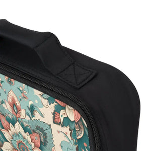 Accessories - Vibrant Floral Lunch Bag - Insulated Food Carrier - Dipaliz one Size / Black