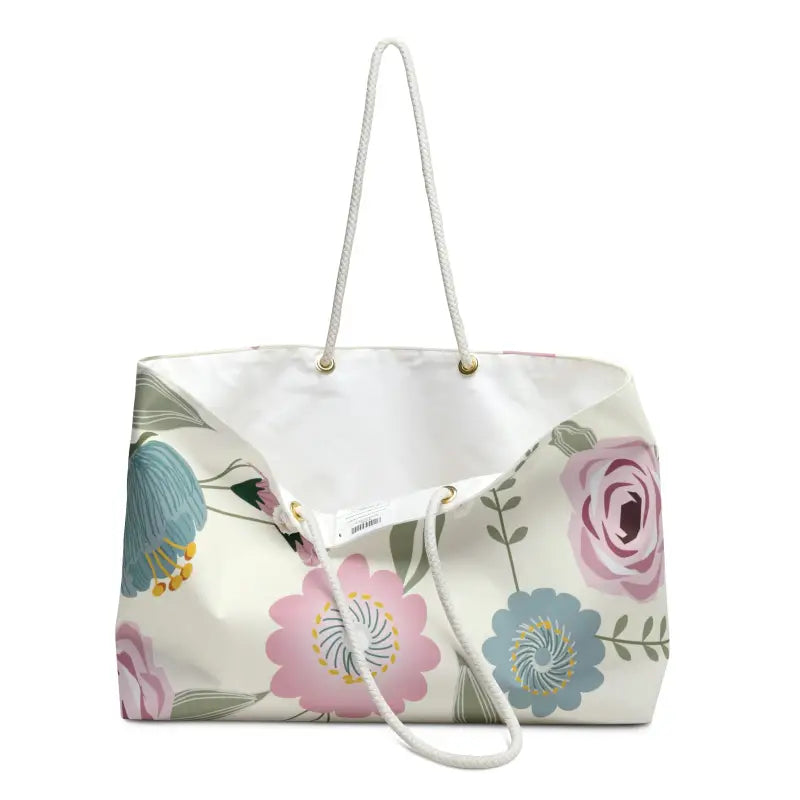 Travel Chic with the Floral Pastels Oversized Weekender Bag - 24’’ × 13’’ Bags