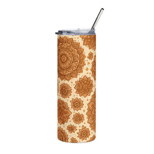 Stainless Steel Tumbler - Floral Hot Sips Design - Dipaliz - Tumblers