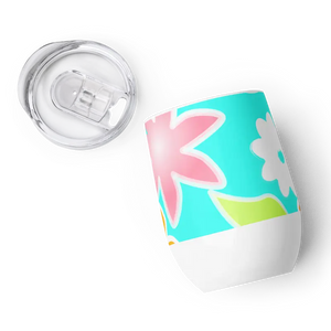 Floral Wine Tumbler - Insulated Cold Drink Keeper - Dipaliz - Tumblers