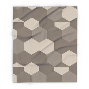 Geometric Fleece Blanket - Bold Design Cozy Warmth - Dipaliz - 50’’ × 60’’ - Blankets