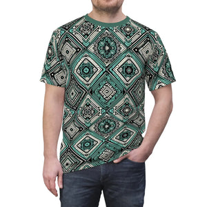 Stylish Geometric Unisex Tee - Trendy Aop Shirt - Dipaliz - T-shirts