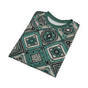 Stylish Geometric Unisex Tee - Trendy Aop Shirt - Dipaliz - T-shirts
