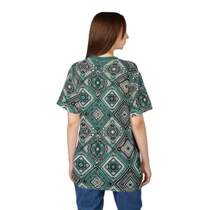 Stylish Geometric Unisex Tee - Trendy Aop Shirt - Dipaliz - T-shirts