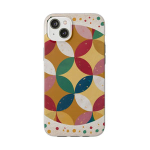 Geometrical Circles Flexi Phone Cases - Abstract Protection - Dipaliz - Iphone 14 Plus - Mobile