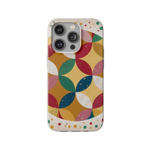 Geometrical Circles Flexi Phone Cases - Abstract Protection - Dipaliz - Iphone 14 Pro - Mobile
