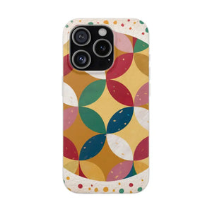 Geometrical Circles Flexi Phone Cases - Abstract Protection - Dipaliz - Iphone 15 Pro - Mobile