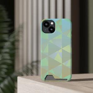 Green Triangles Abstract Phone Case Stylish Protection Dipaliz - Mobile Cases