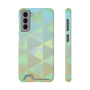 Green Triangles Abstract Phone Case Stylish Protection Dipaliz - Samsung Galaxy S21 / Glossy / Without Gift Packaging