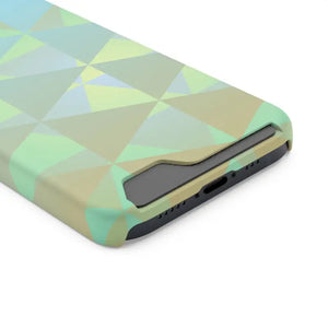 Green Triangles Abstract Phone Case Stylish Protection Dipaliz - Mobile Cases