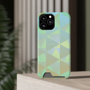 Green Triangles Abstract Phone Case Stylish Protection Dipaliz - Mobile Cases