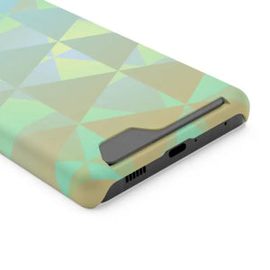 Green Triangles Abstract Phone Case Stylish Protection Dipaliz - Mobile Cases