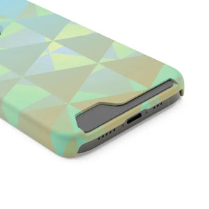 Green Triangles Abstract Phone Case Stylish Protection Dipaliz - Mobile Cases