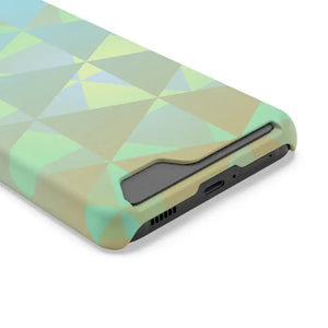 Green Triangles Abstract Phone Case Stylish Protection Dipaliz - Mobile Cases