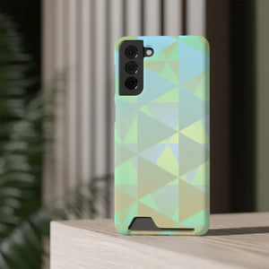 Green Triangles Abstract Phone Case Stylish Protection Dipaliz - Mobile Cases