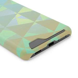 Green Triangles Abstract Phone Case Stylish Protection Dipaliz - Mobile Cases