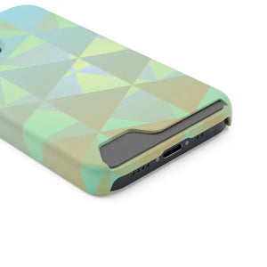 Green Triangles Abstract Phone Case Stylish Protection Dipaliz - Mobile Cases