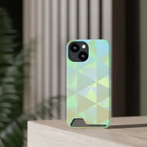 Green Triangles Abstract Phone Case Stylish Protection Dipaliz - Mobile Cases