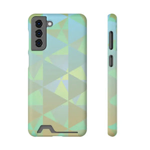 Green Triangles Abstract Phone Case Stylish Protection Dipaliz - Samsung Galaxy S21 Plus / Matte / Without Gift