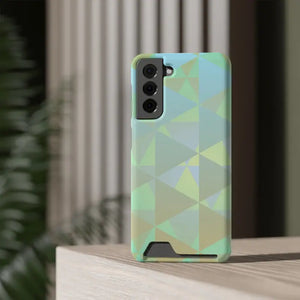 Green Triangles Abstract Phone Case Stylish Protection Dipaliz - Mobile Cases