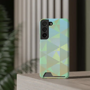 Green Triangles Abstract Phone Case Stylish Protection Dipaliz - Mobile Cases
