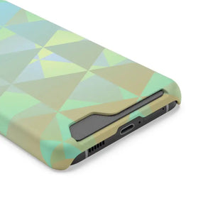 Green Triangles Abstract Phone Case Stylish Protection Dipaliz - Mobile Cases