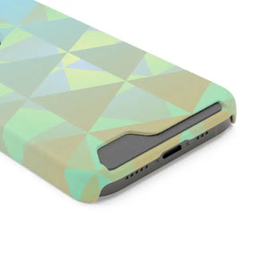 Green Triangles Abstract Phone Case Stylish Protection Dipaliz - Mobile Cases