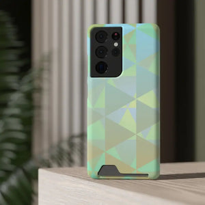 Green Triangles Abstract Phone Case Stylish Protection Dipaliz - Mobile Cases