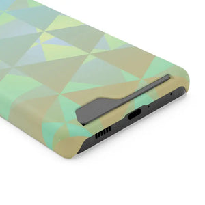 Green Triangles Abstract Phone Case Stylish Protection Dipaliz - Mobile Cases