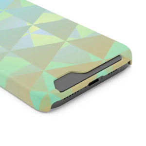 Green Triangles Abstract Phone Case Stylish Protection Dipaliz - Mobile Cases