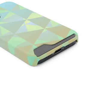 Green Triangles Abstract Phone Case Stylish Protection Dipaliz - Mobile Cases