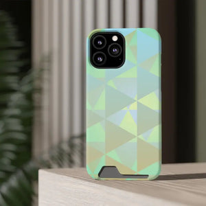 Green Triangles Abstract Phone Case Stylish Protection Dipaliz - Mobile Cases
