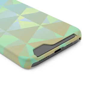 Green Triangles Abstract Phone Case Stylish Protection Dipaliz - Mobile Cases